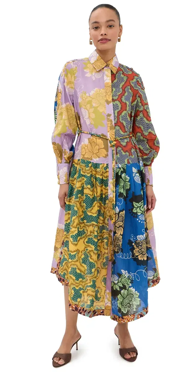 Arnie Spliced Shirt Dress Multi