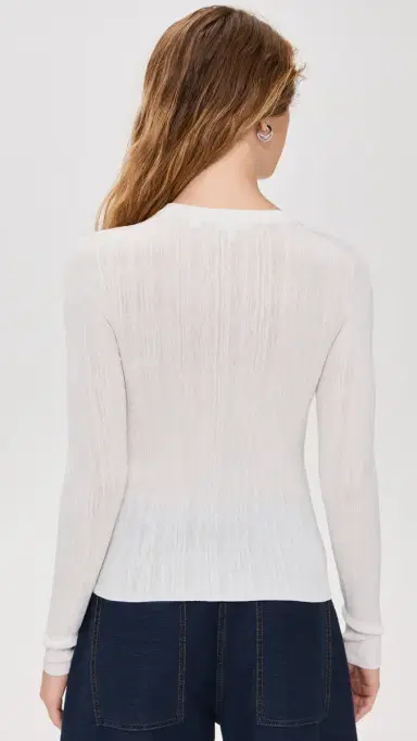 A.L.C. A.L.C. Fisher Cardigan Bright White | Thumbnail 3 A.L.C. A.L.C. Fisher Cardigan Bright White | Thumbnail 3