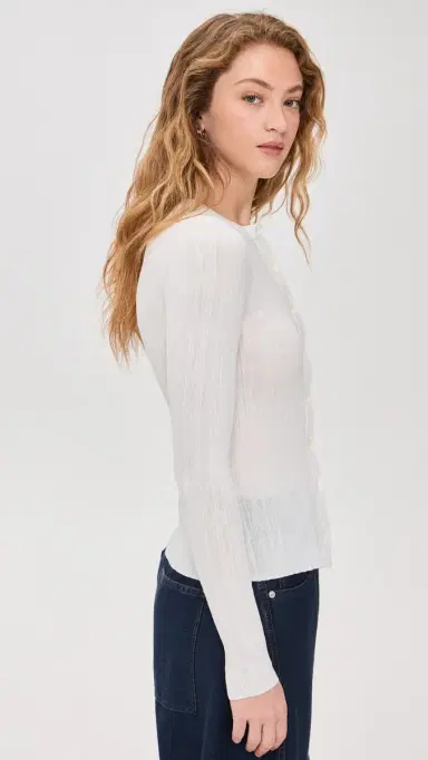 A.L.C. A.L.C. Fisher Cardigan Bright White | Thumbnail 4 A.L.C. A.L.C. Fisher Cardigan Bright White | Thumbnail 4