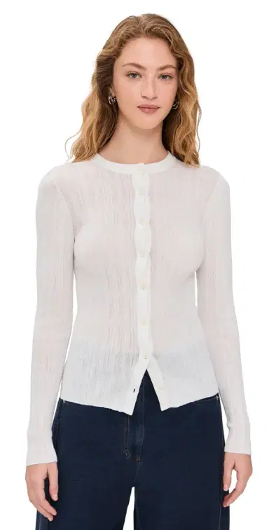 A.L.C. A.L.C. Fisher Cardigan Bright White | Thumbnail 1 A.L.C. A.L.C. Fisher Cardigan Bright White | Thumbnail 1