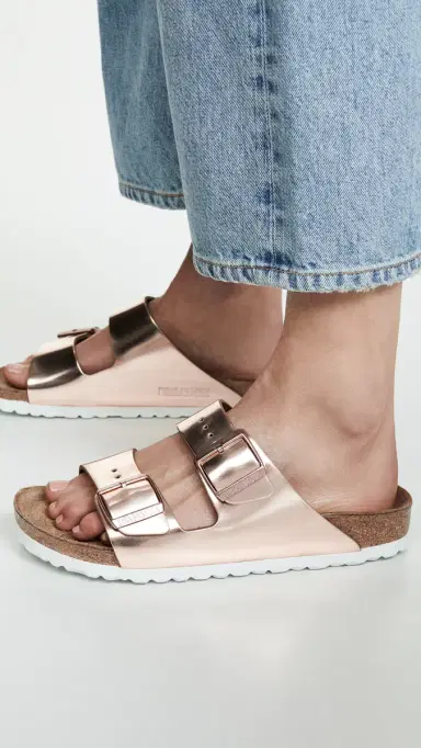 Birkenstock Arizona Soft Footbed Sandals Metallic Copper 36 | Thumbnail 3
