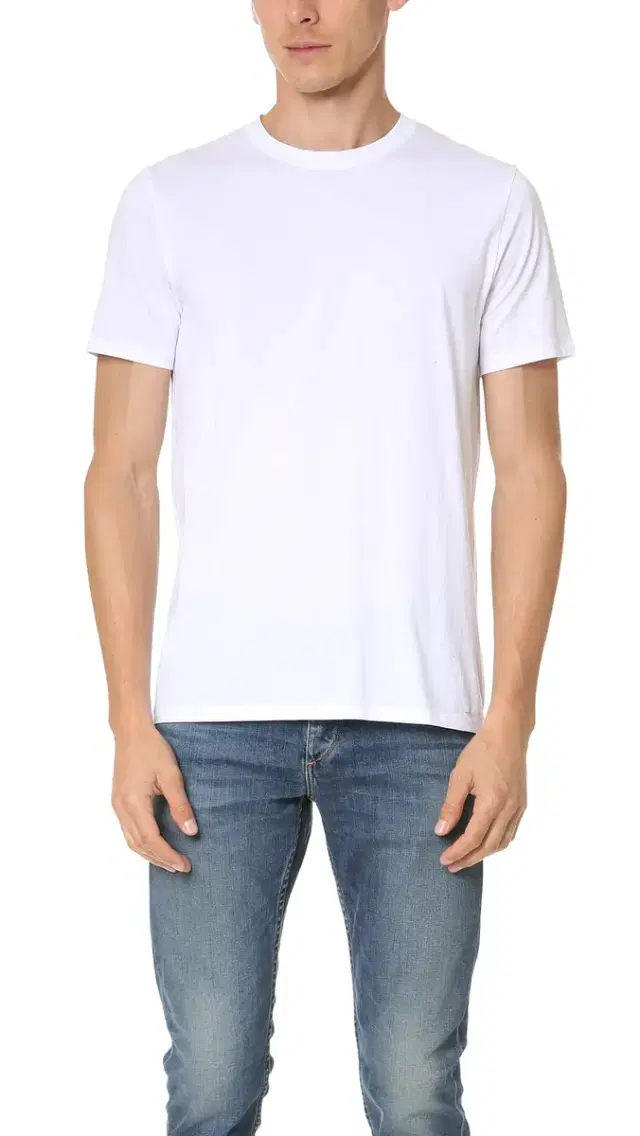 Vince hort leeve Pima Crew Neck Tee Optic White