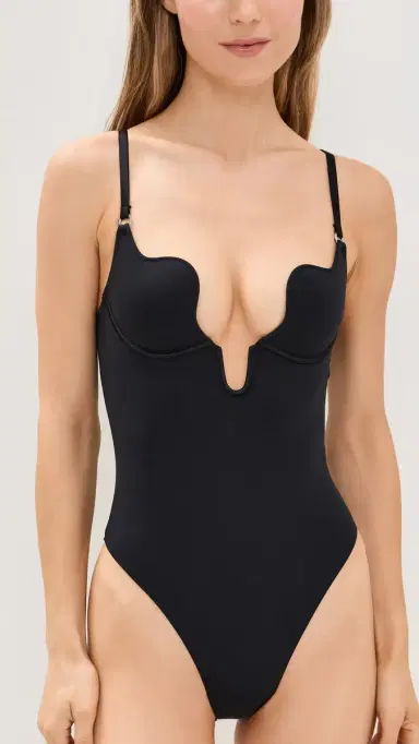 Fleur du Mal Le Stretch Micro U-Plunge Bodysuit | Thumbnail 2 Fleur du Mal Le Stretch Micro U-Plunge Bodysuit | Thumbnail 2