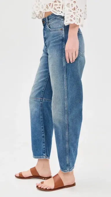 Madewell The Darted Barrel Leg Jeans Retro Bright Wash | Thumbnail 4 Madewell The Darted Barrel Leg Jeans Retro Bright Wash | Thumbnail 4