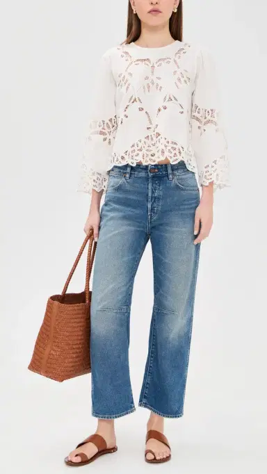 Madewell The Darted Barrel Leg Jeans Retro Bright Wash | Thumbnail 5 Madewell The Darted Barrel Leg Jeans Retro Bright Wash | Thumbnail 5