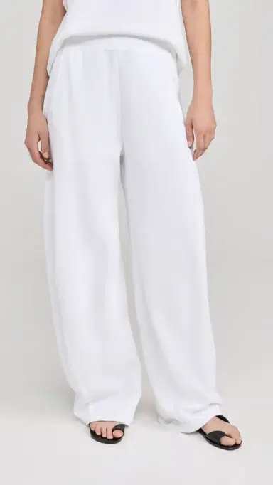 Tibi Summer Sweatshirting Winslow Pants White L | Thumbnail 2