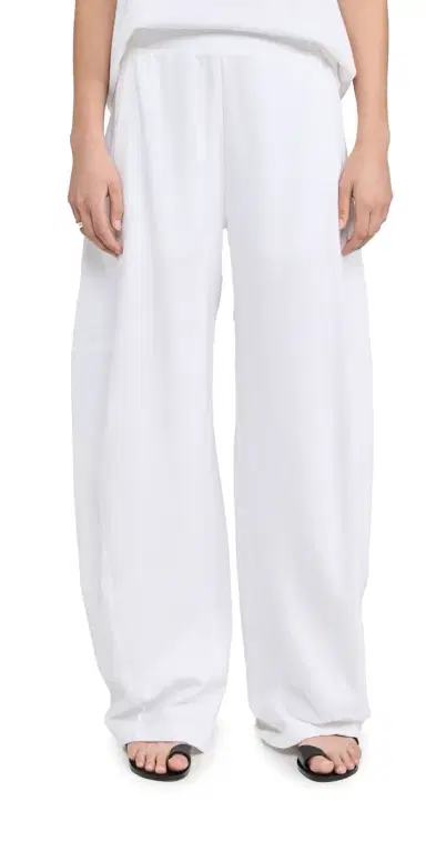 Tibi Summer Sweatshirting Winslow Pants White L | Thumbnail 1