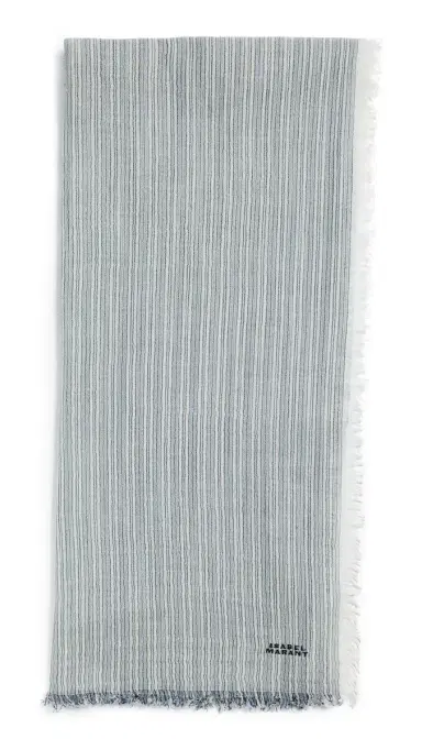 Isabel Marant Zenila Scarf Ecru/Blue One Size | Thumbnail 5