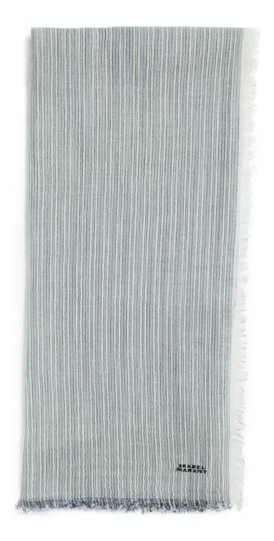 Isabel Marant Zenila Scarf Ecru/Blue One Size | Thumbnail 1
