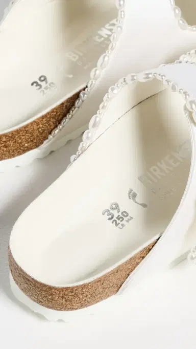 Danielle Frankel X Birkenstock 1774 Birkenstock x Danielle Frankel Arizona Pearls Sandals Pearl White | Thumbnail 4
