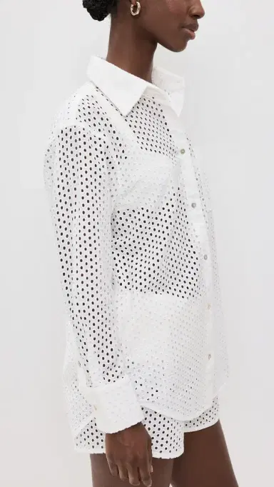 Solid & Striped The Bronte Button Down Coverup Brule L | Thumbnail 4