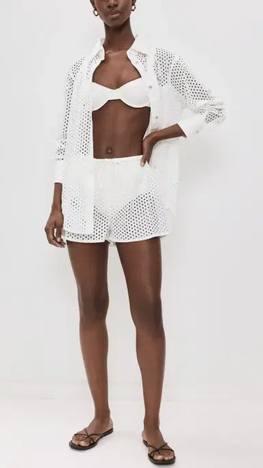 Solid & Striped The Bronte Button Down Coverup Brule L | Thumbnail 5