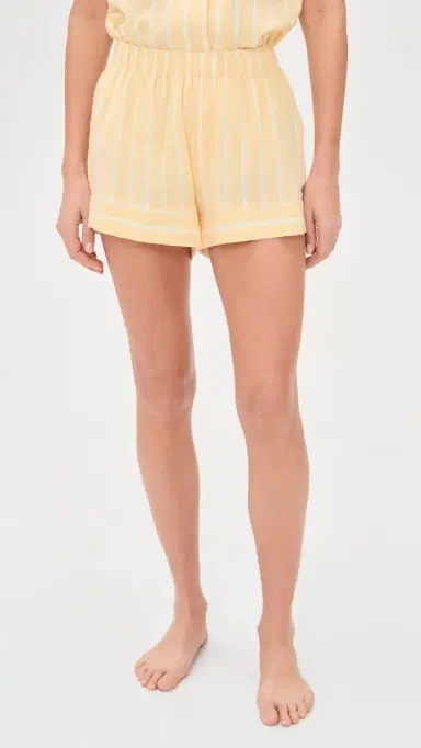 Eberjey Nautico Shortie Pajama Set Classic Stripe Sunbeam M | Thumbnail 5