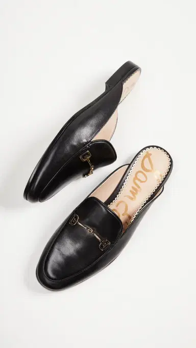 Sam Edelman Linnie Flat Mules Black 5 | Thumbnail 5