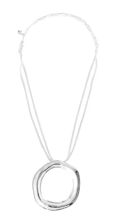 Ettika Open Circle Necklace Silver One Size | Thumbnail 1