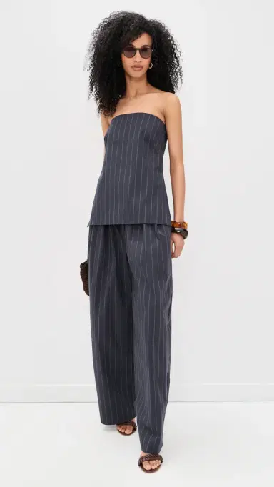St. Agni Stripe Relaxed Pleat Pants Ink Stripe | Thumbnail 5 St. Agni Stripe Relaxed Pleat Pants Ink Stripe | Thumbnail 5