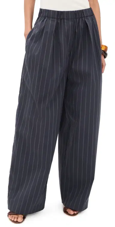 St. Agni Stripe Relaxed Pleat Pants Ink Stripe | Thumbnail 1 St. Agni Stripe Relaxed Pleat Pants Ink Stripe | Thumbnail 1