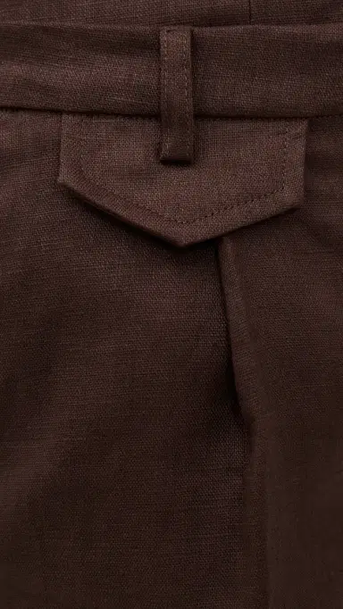 BARDOT Geordy Hipster Linen Pants Chocolate | Thumbnail 6 BARDOT Geordy Hipster Linen Pants Chocolate | Thumbnail 6