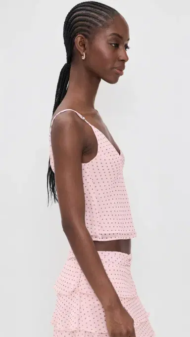 Bella Venice The Sila Top Pink And Black Dot M | Thumbnail 4