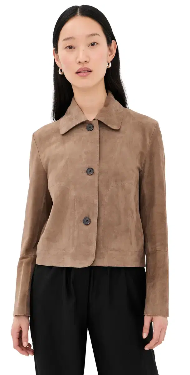 Emy Goat Suede Jacket Soil
