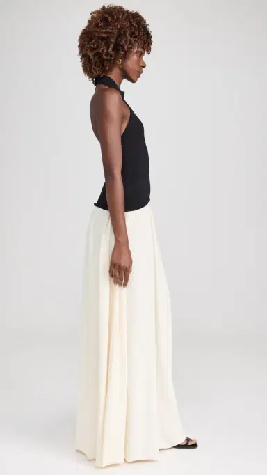 Solid & Striped The Halter Soglio Dress Ecru/Noir | Thumbnail 5 Solid & Striped The Halter Soglio Dress Ecru/Noir | Thumbnail 5