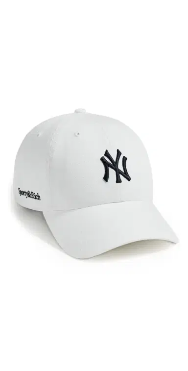 Sporty & Rich Yankees Serif Cap White One Size | Thumbnail 1