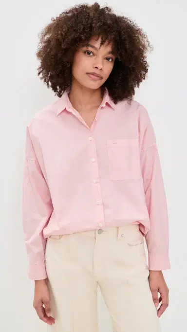 Alex Mill Jo Shirt in Paper Poplin Mary's Rose M | Thumbnail 2