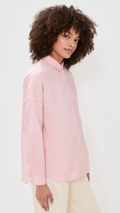 Alex Mill Jo Shirt in Paper Poplin Mary's Rose M | Thumbnail 4