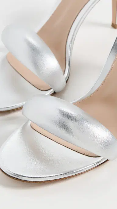 Gianvito Rossi Bijoux Mules 85mm Nappa Silk Silver 38 | Thumbnail 6