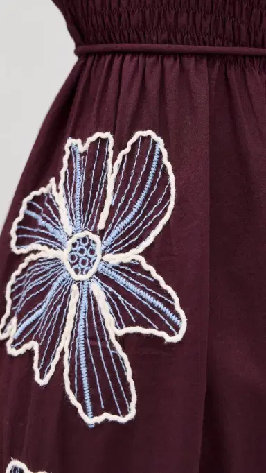 Tanya Taylor Ivana Dress Deep Plum | Thumbnail 6
