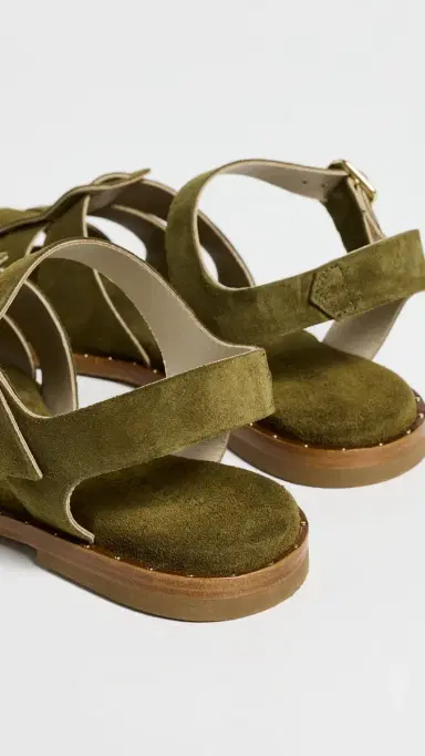FRĒDA SALVADOR Sera Sandals Olive Suede | Thumbnail 4