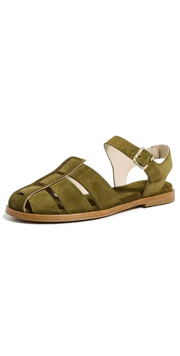 Sera Sandals Olive Suede
