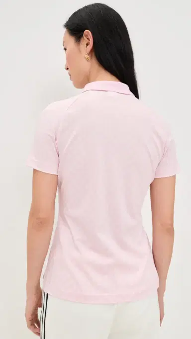 Adidas Golf Originals All Over Trefoil Polo Clear Pink/Chalk White M | Thumbnail 3