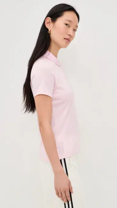 Adidas Golf Originals All Over Trefoil Polo Clear Pink/Chalk White M | Thumbnail 4