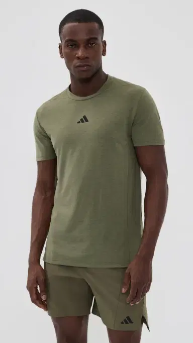 Adidas Designed For Training Workout Tee Olive Strata S | Thumbnail 2