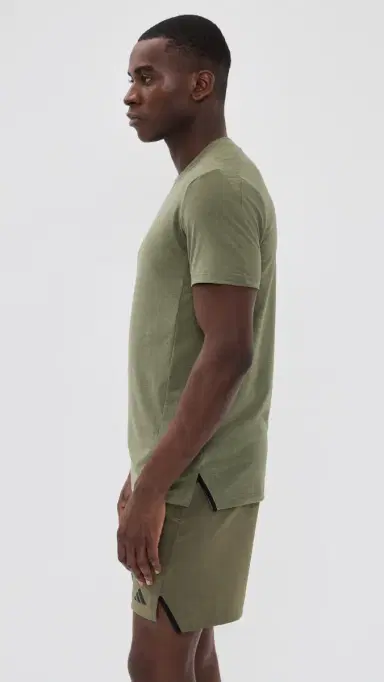 Adidas Designed For Training Workout Tee Olive Strata S | Thumbnail 4