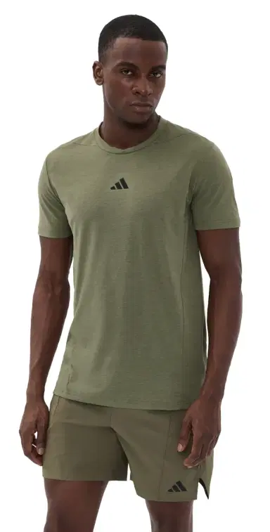 Adidas Designed For Training Workout Tee Olive Strata S | Thumbnail 1