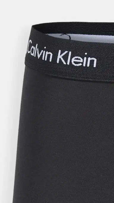 Calvin Klein Underwear Cotton Stretch 3-Pack Low Rise Trunks Black/Blue Shadow/Cobalt Water XL | Thumbnail 5