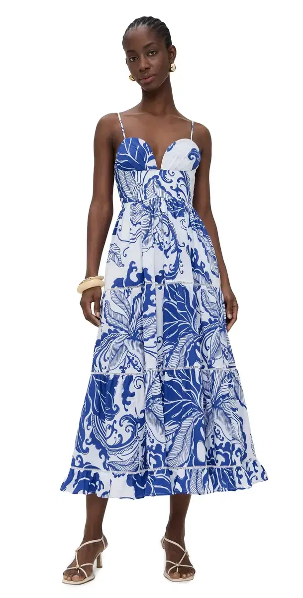 ilena Long Dress Blue Reef Wave
