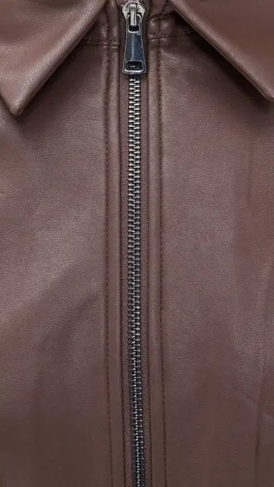 LE BOP Sloane Faux Leather Dress Coffee | Thumbnail 6 LE BOP Sloane Faux Leather Dress Coffee | Thumbnail 6