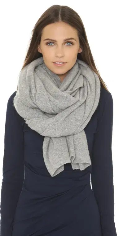 White + Warren Cashmere Travel Wrap Scarf Grey Heather One Size | Thumbnail 1 White + Warren Cashmere Travel Wrap Scarf Grey Heather One Size | Thumbnail 1