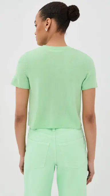 Sablyn Charleston Relaxed Cashmere Crew Neck Tee Lime | Thumbnail 3 Sablyn Charleston Relaxed Cashmere Crew Neck Tee Lime | Thumbnail 3