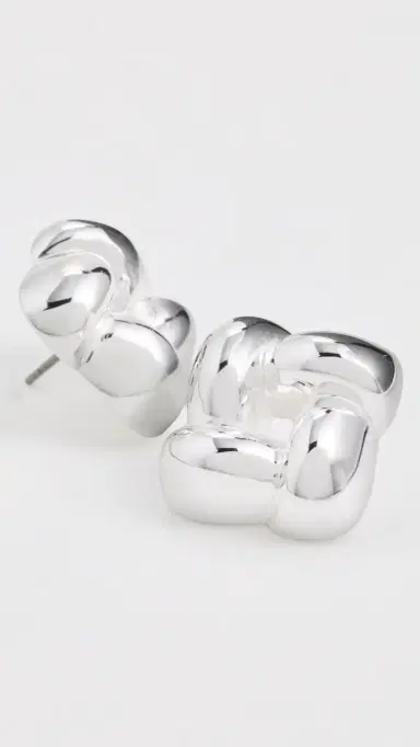 Jenny Bird Small Woven Square Earrings High Polish | Thumbnail 4 Jenny Bird Small Woven Square Earrings High Polish | Thumbnail 4