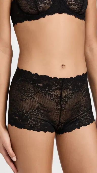 Natori Heavenly ace Boy Shorts Black | Thumbnail 2