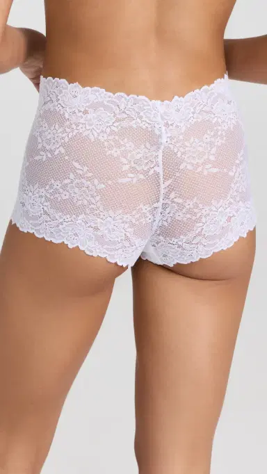 Natori Heavenly Lace Boy Shorts White | Thumbnail 3