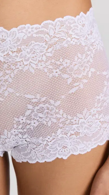 Natori Heavenly Lace Boy Shorts White | Thumbnail 4