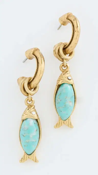 Elizabeth Cole Turiel Earrings Blue One Size | Thumbnail 2 Elizabeth Cole Turiel Earrings Blue One Size | Thumbnail 2