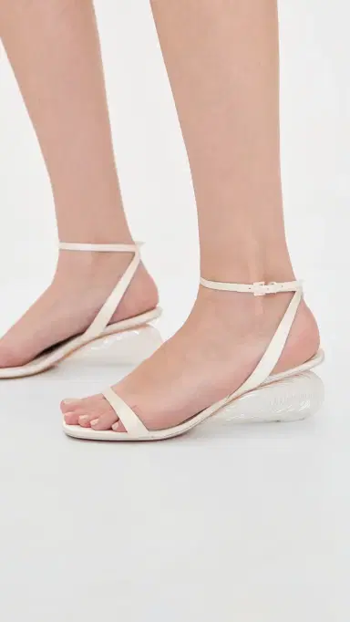 SIMKHAI Bridget Satin Oyster Shell Wedge Sandals Alabaster | Thumbnail 3 SIMKHAI Bridget Satin Oyster Shell Wedge Sandals Alabaster | Thumbnail 3