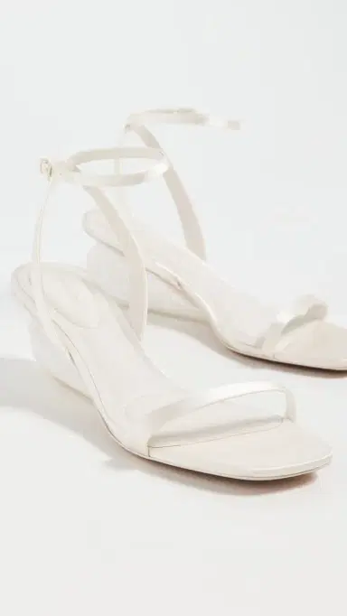 SIMKHAI Bridget Satin Oyster Shell Wedge Sandals Alabaster | Thumbnail 5 SIMKHAI Bridget Satin Oyster Shell Wedge Sandals Alabaster | Thumbnail 5