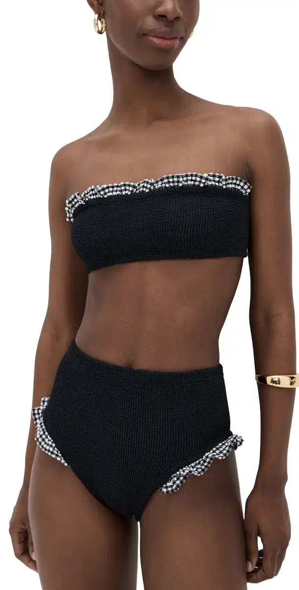 Hunza G Peggy Bikini Set Black/Black One Size
